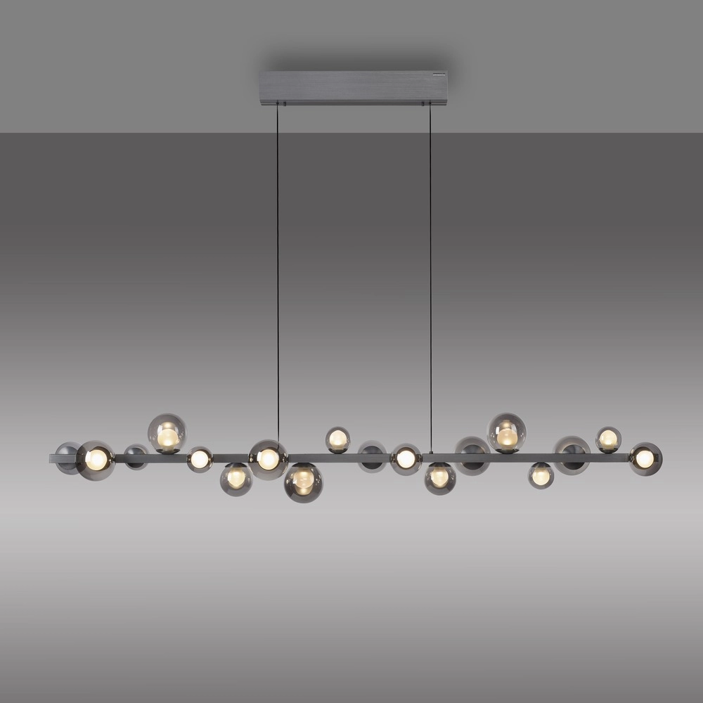 Dining table pendant lamp Pure E-Popup 18L - with smoke glass Paul Neuhaus 4012248396452