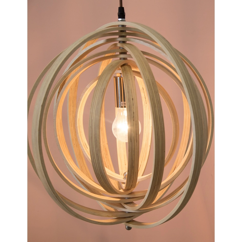 Modern pendant lamp Asco wood Ø 43cm Lyora 5212017424945
