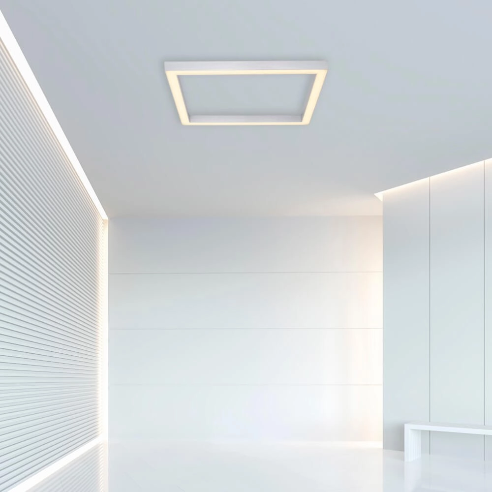 Square ceiling lamp Pure Lines Square aluminum Paul Neuhaus 4012248357910