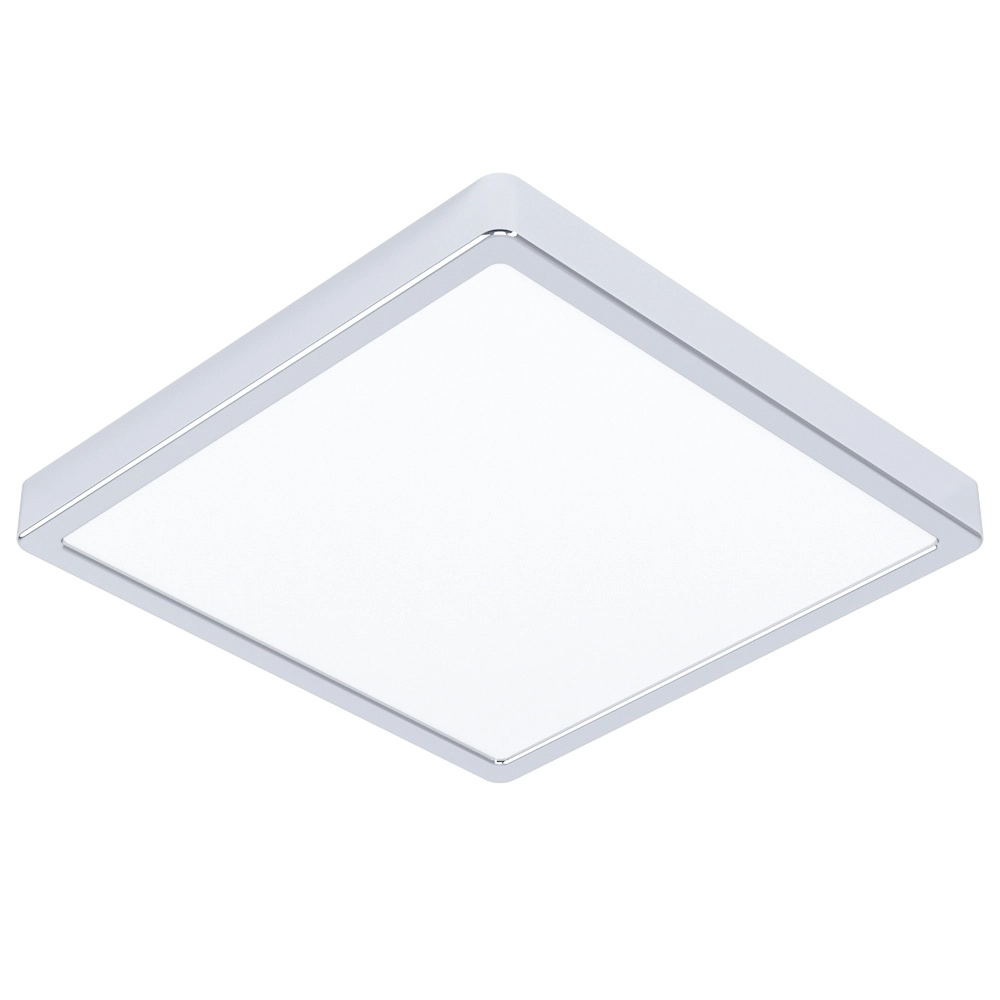 Chrome ceiling light Fueva 6 LED - 29x29 cm