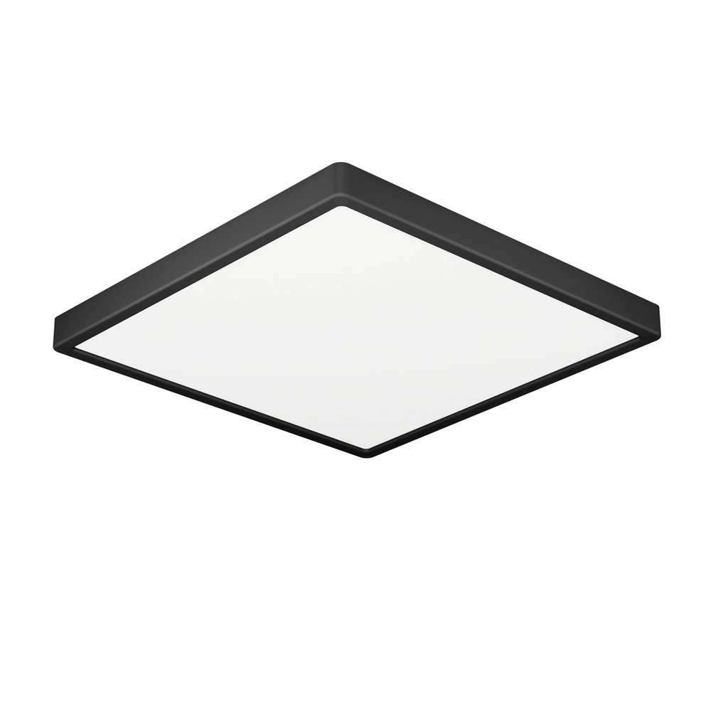 Ceiling light IP44 Fueva 6 Square - Black - 22x22cm