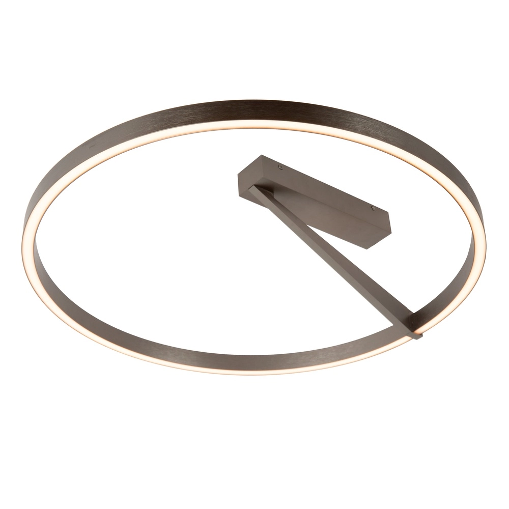 Design ceiling lamp Applause Ø 60cm - brushed steel - with remote control