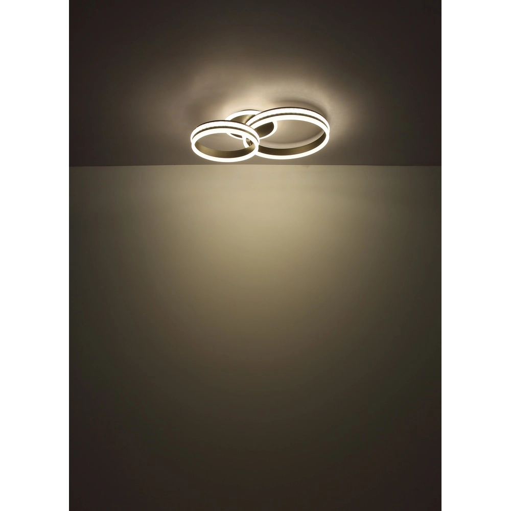 Design ceiling lamp Alaina 2 rings grey Globo 9007371462896