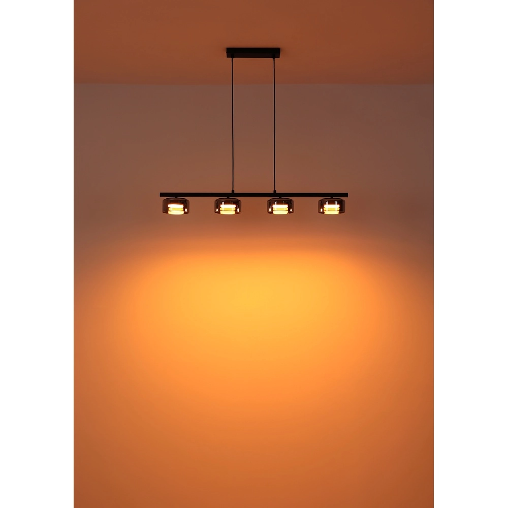 Design pendant lamp Higgins 4-light black Globo 9007371525829