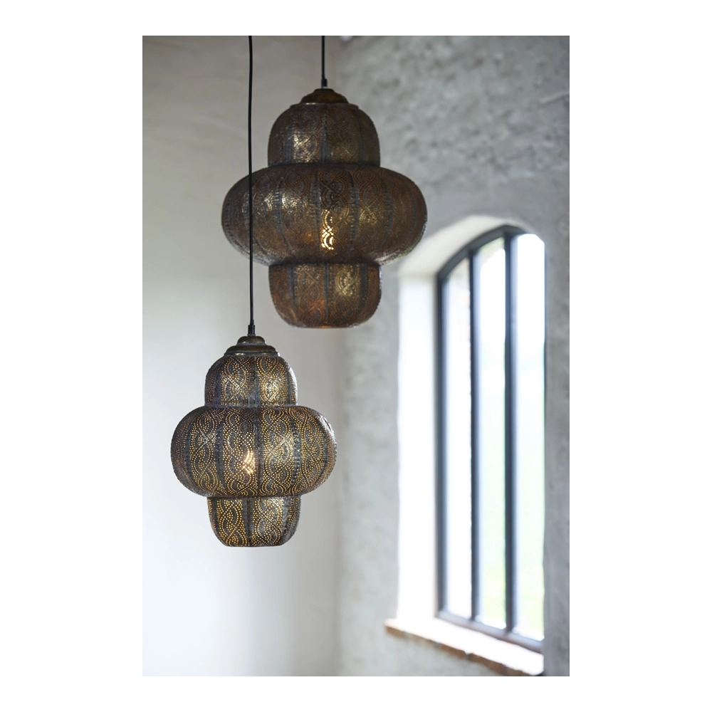Tiffany pendant lamp Ryota brown Ø 30.5cm Light & Living 8717807831394