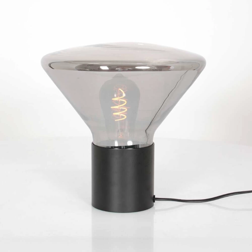Table lamp Ambiance black with smoke glass Steinhauer 8712746165074