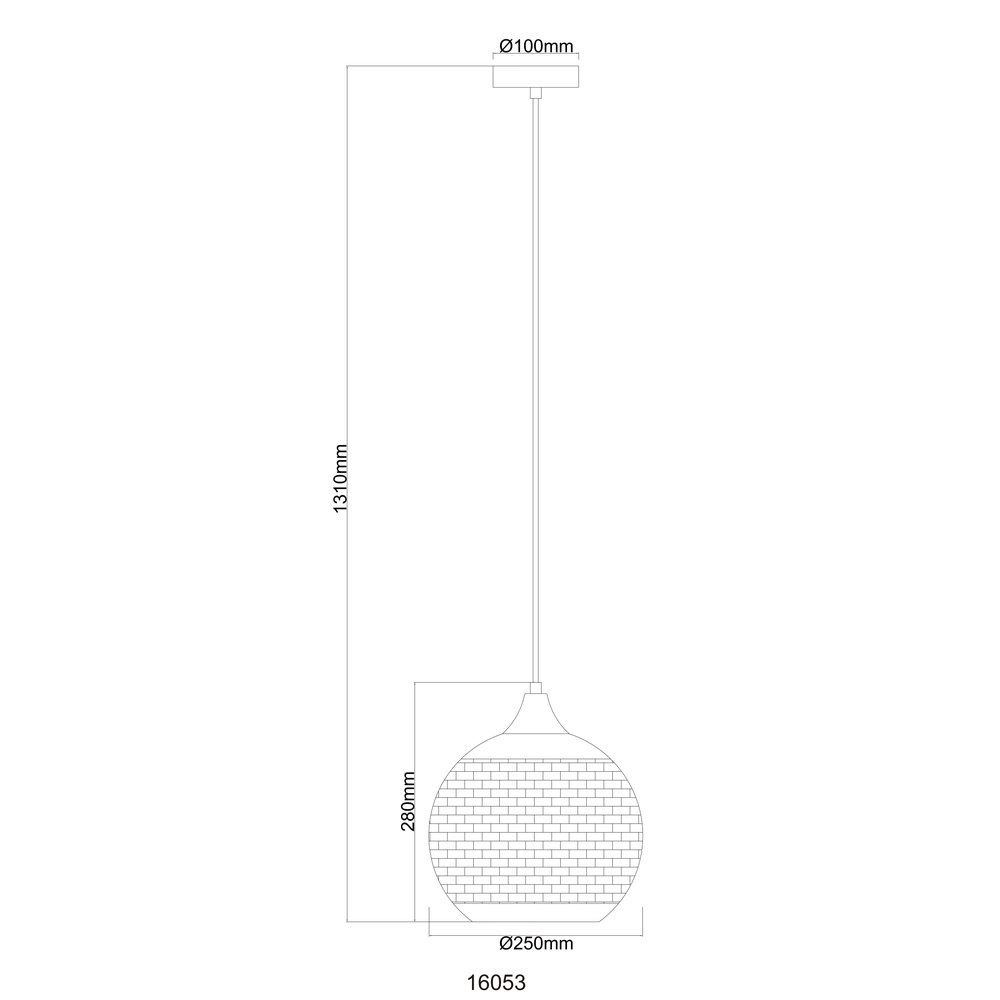 Pendant lamp Lourdes white Globo 9007371506071