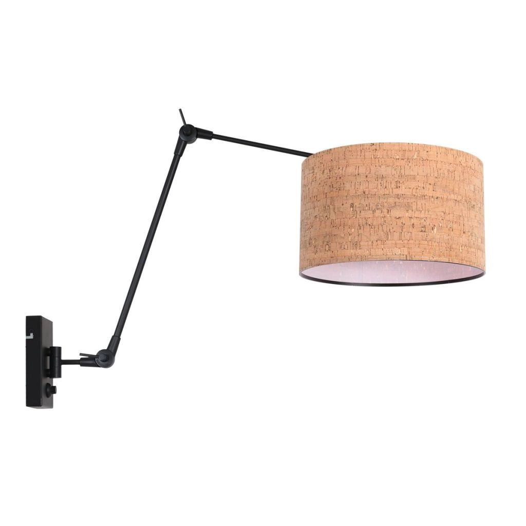 Black wall lamp Prestige Chic with cork cap Ø30cm Steinhauer 8712746180688