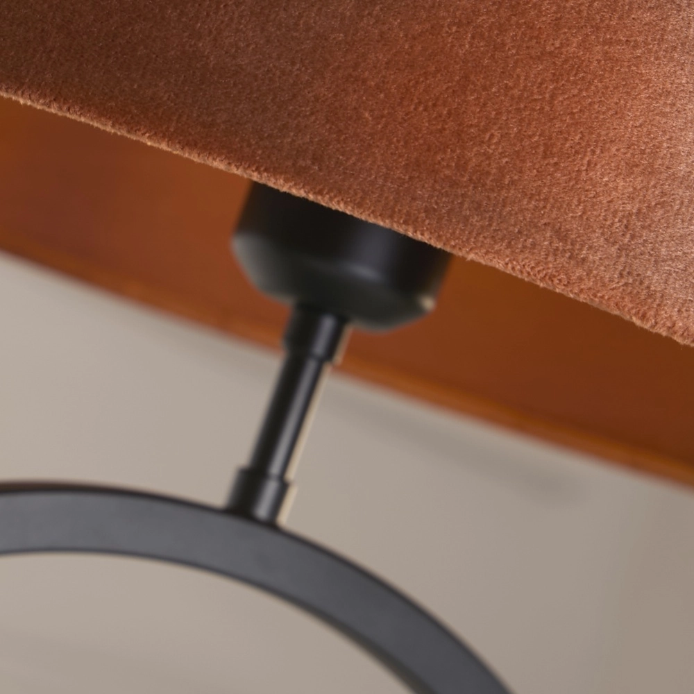 Table lamp Elegant black with orange hood Searchlight 5053423305493