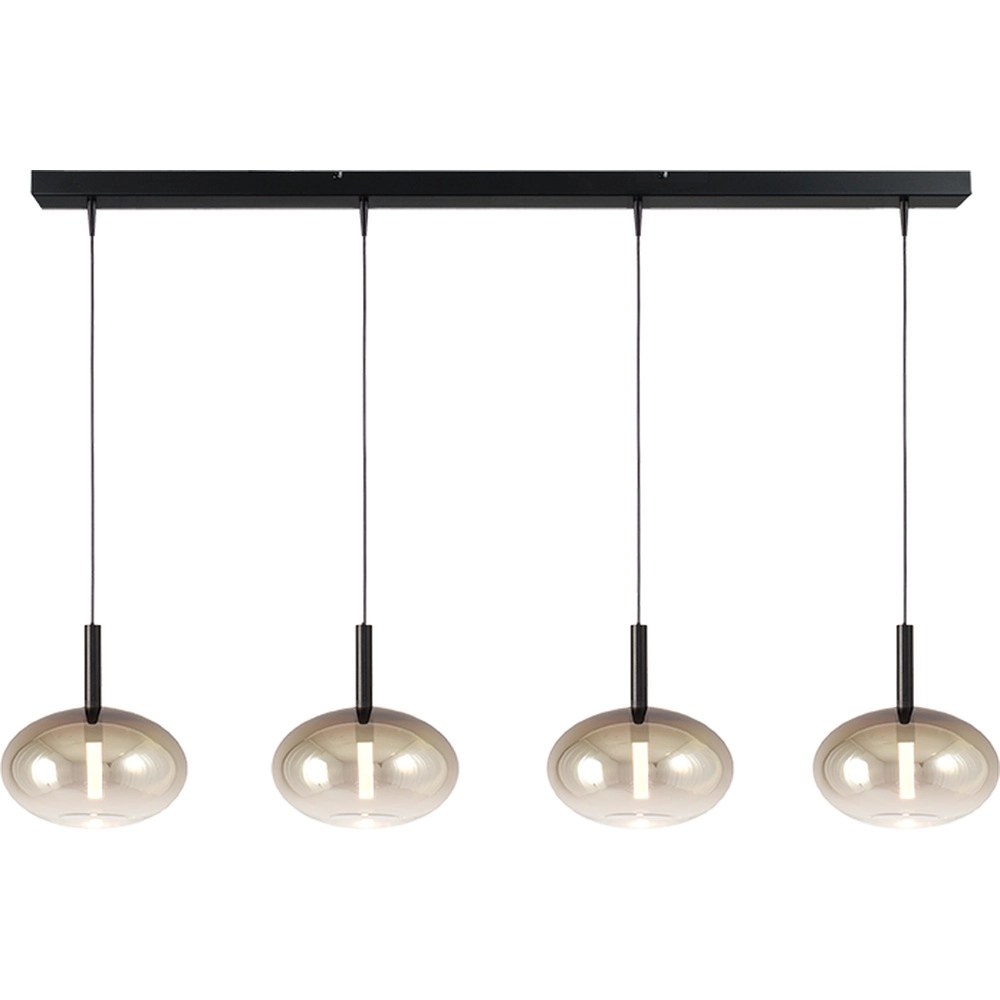 4L pendant lamp Ø24cm Lido Onion with gold-fading glass