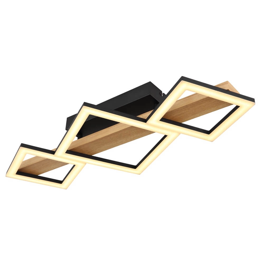 Modern ceiling lamp Dustin black 66cm