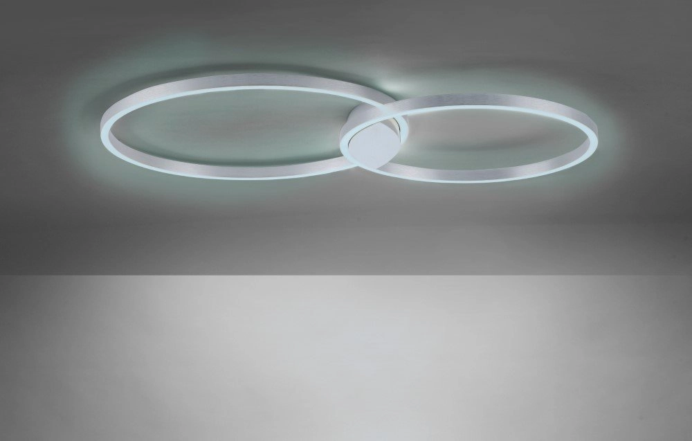 Design ceiling lamp Q-Kate 2-ring 96cm gray Paul Neuhaus 4012248333549