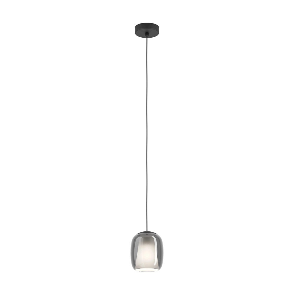 Sleek pendant lamp Ciampino Ø 15cm - with smoke glass Eglo 9008606332793