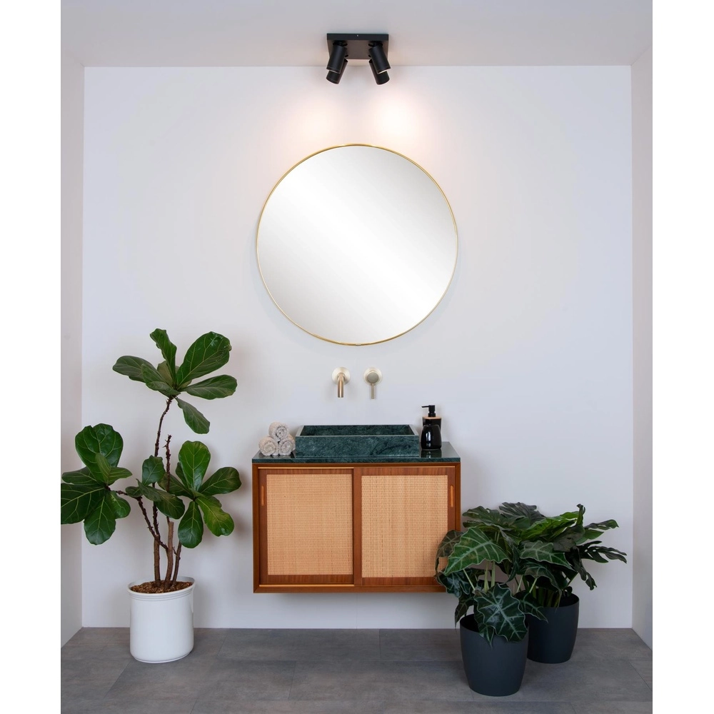 Ceiling spotlight Taylor IP44 4-light black Lucide 5411212092670
