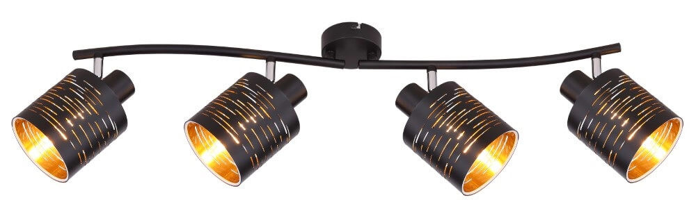 Ceiling lamp black Tunno 4-light Globo 9007371398744
