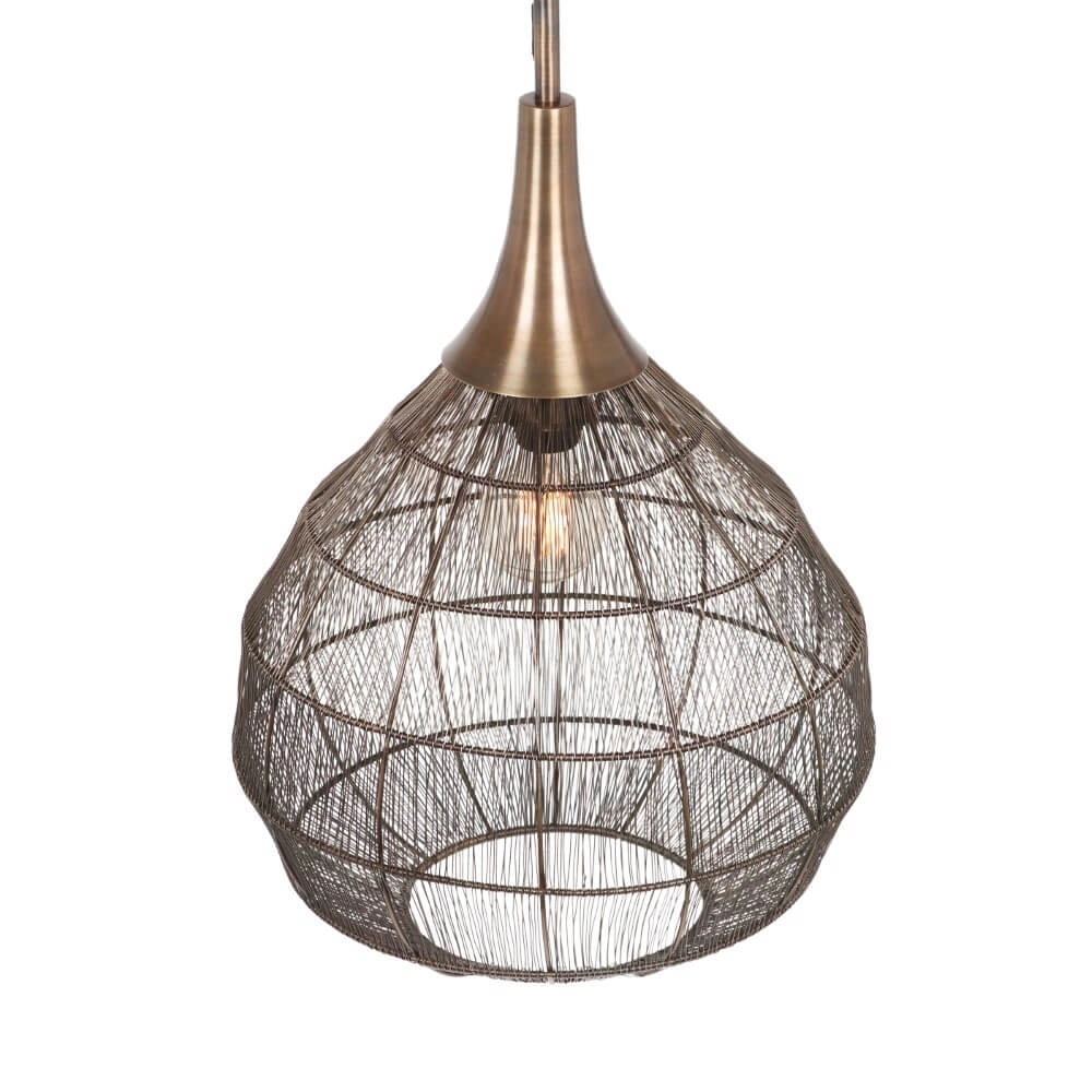 Round pendant lamp Soraya Ø 42cm - bronze Trio 4017807617467