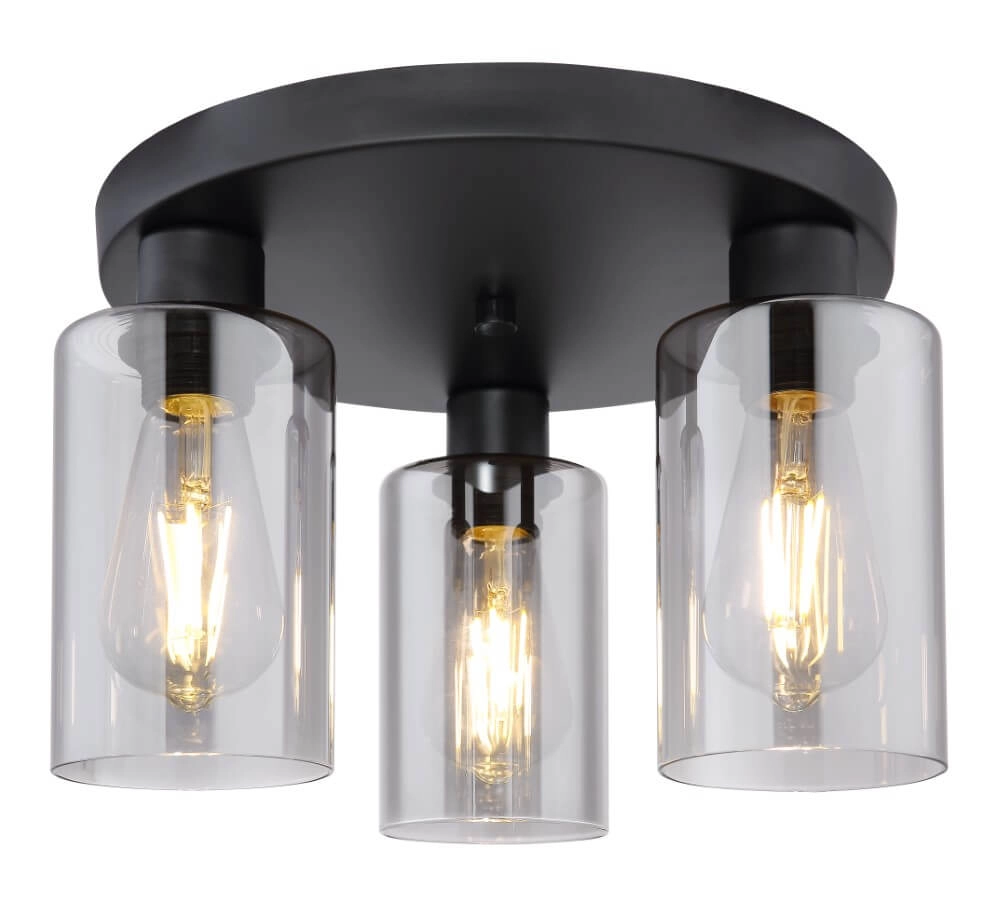 Ceiling light Hadera with smoke glass
