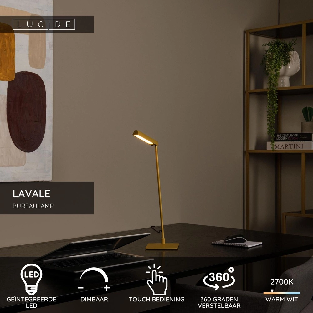 Design desk lamp Lavale Ochre yellow Lucide 5411212441645
