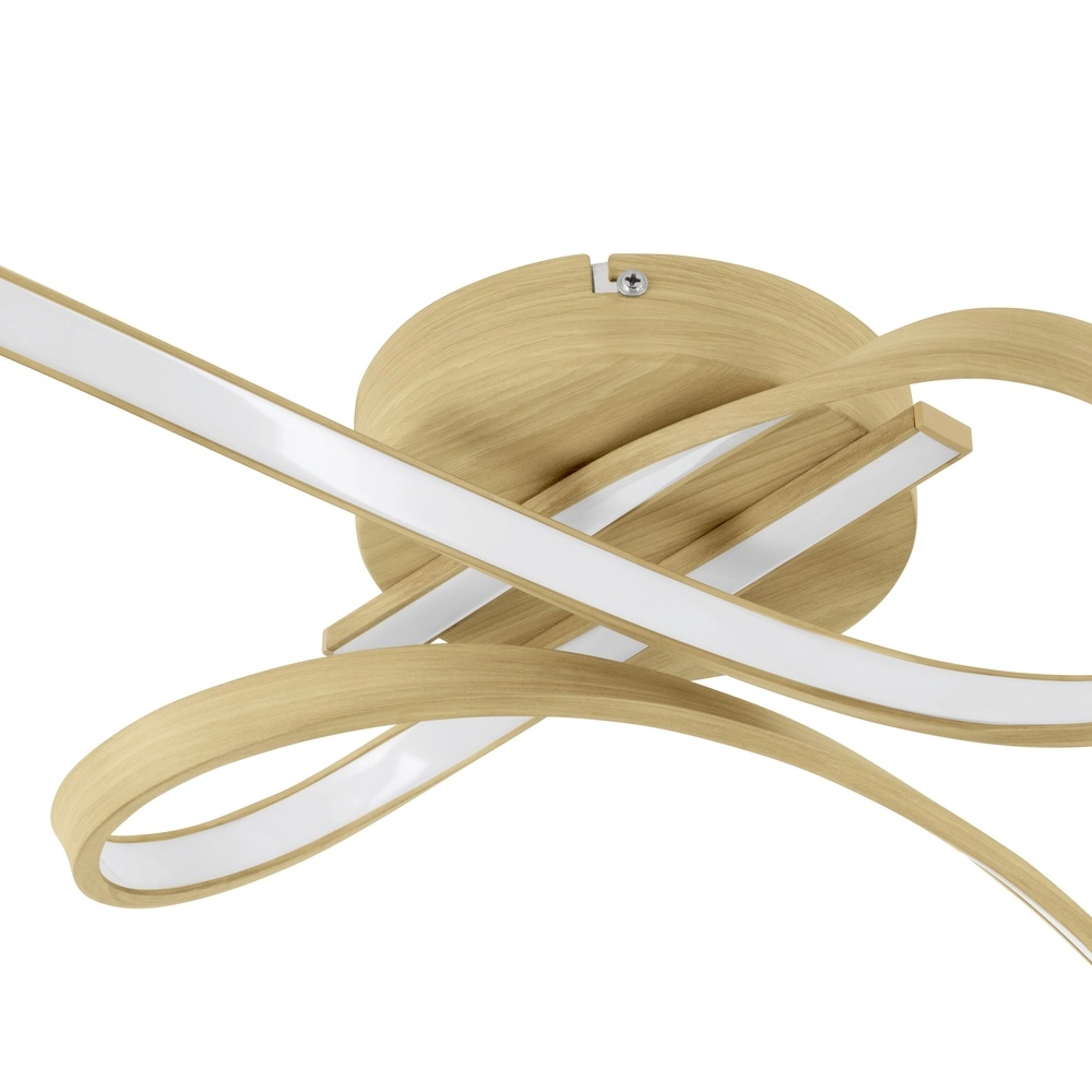 Wood look led ceiling light Selvina 2 68cm Eglo 9008606310296