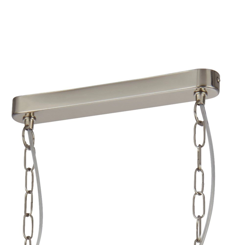 Pendant lamp Pyramid 3-light matte silver Searchlight 5053423125664