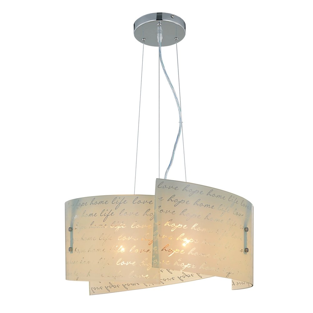 Unique pendant lamp Signa Text