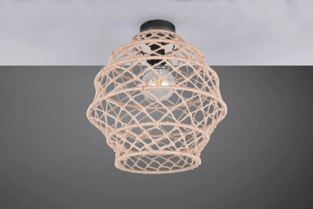 Rattan ceiling lamp Hive Ø 38.5cm Trio 4017807637236