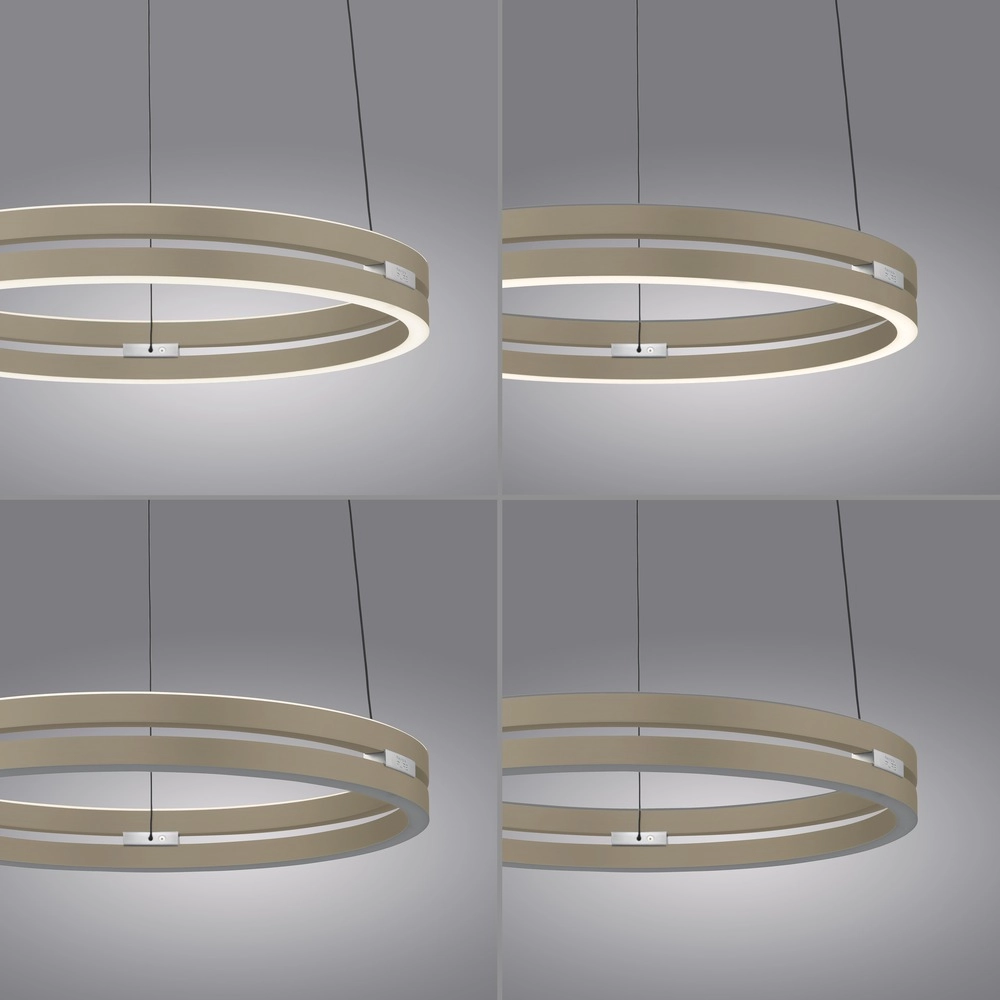 Office pendant lamp Pure E-Loop bronce - Ø 50cm Paul Neuhaus 4012248398357