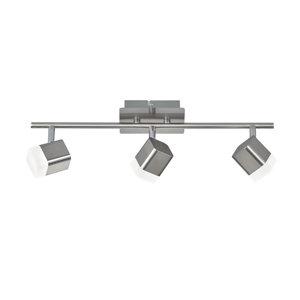 LED ceiling spot Roubaix 3-light metal gray