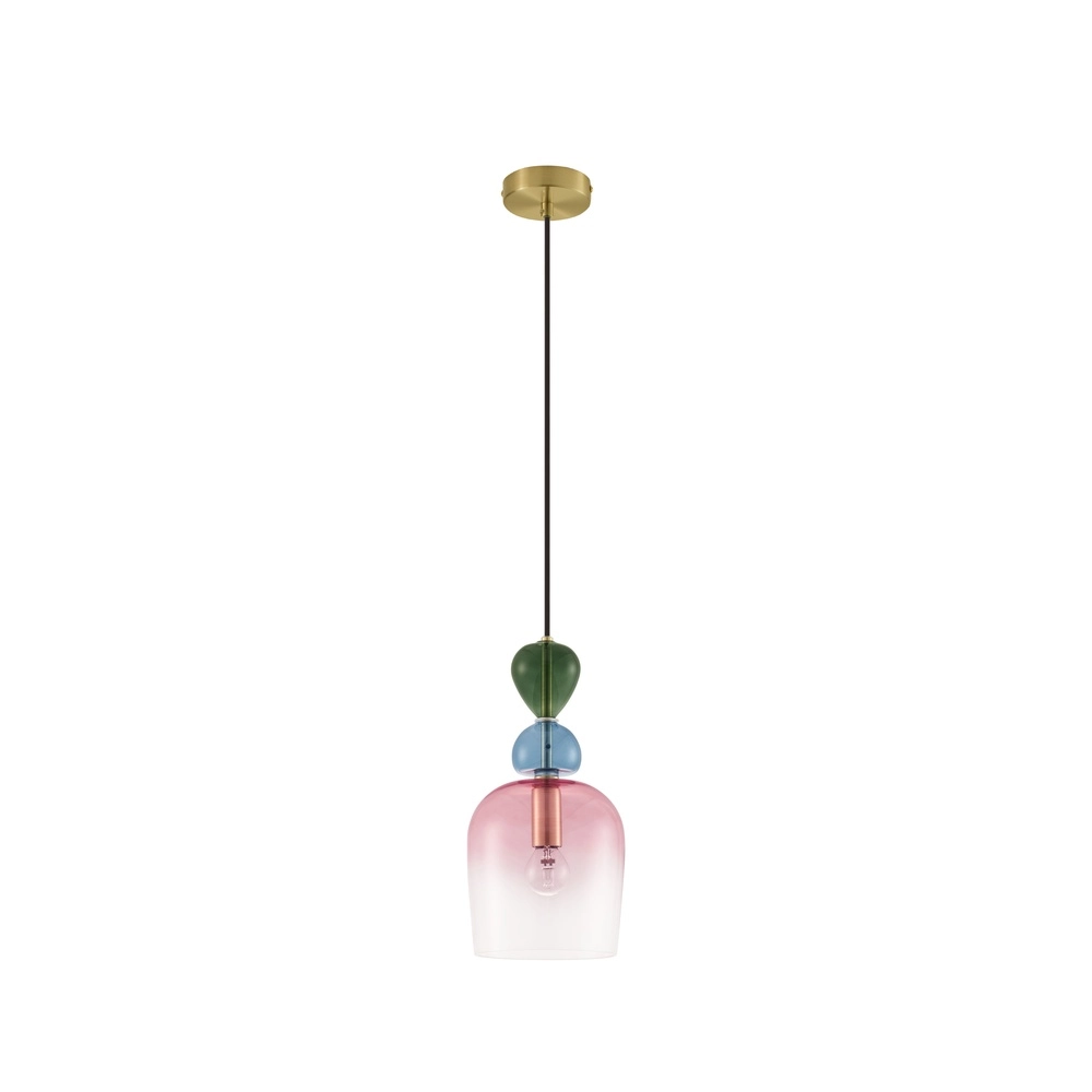 Colored pendant lamp Murano pink Lyora 5212017434197