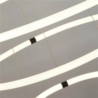 Pendant lamp Revolve Vide 3-ring black Searchlight 5053423189451