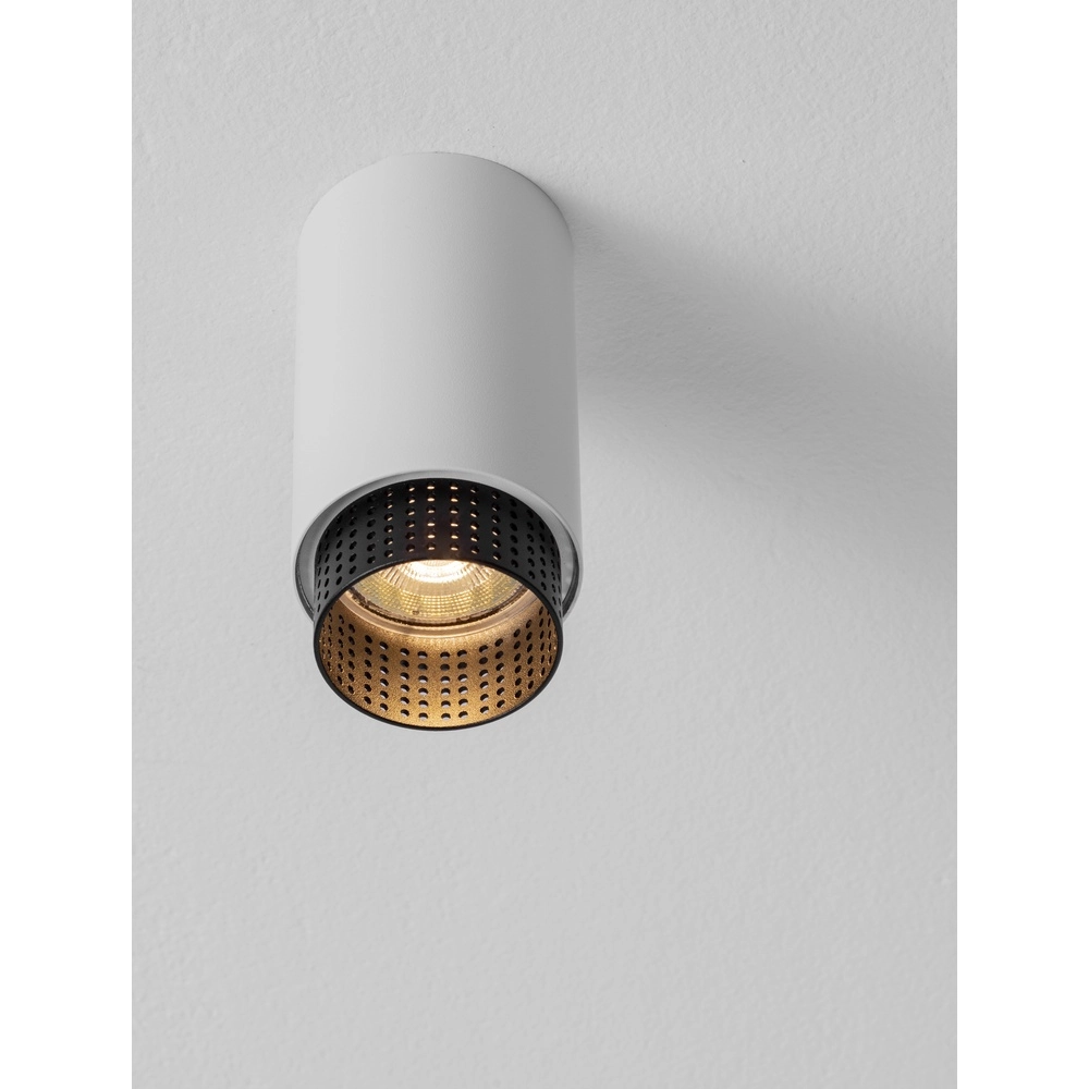 Ceiling spotlight Nessi white with black Lyora 5212017475114