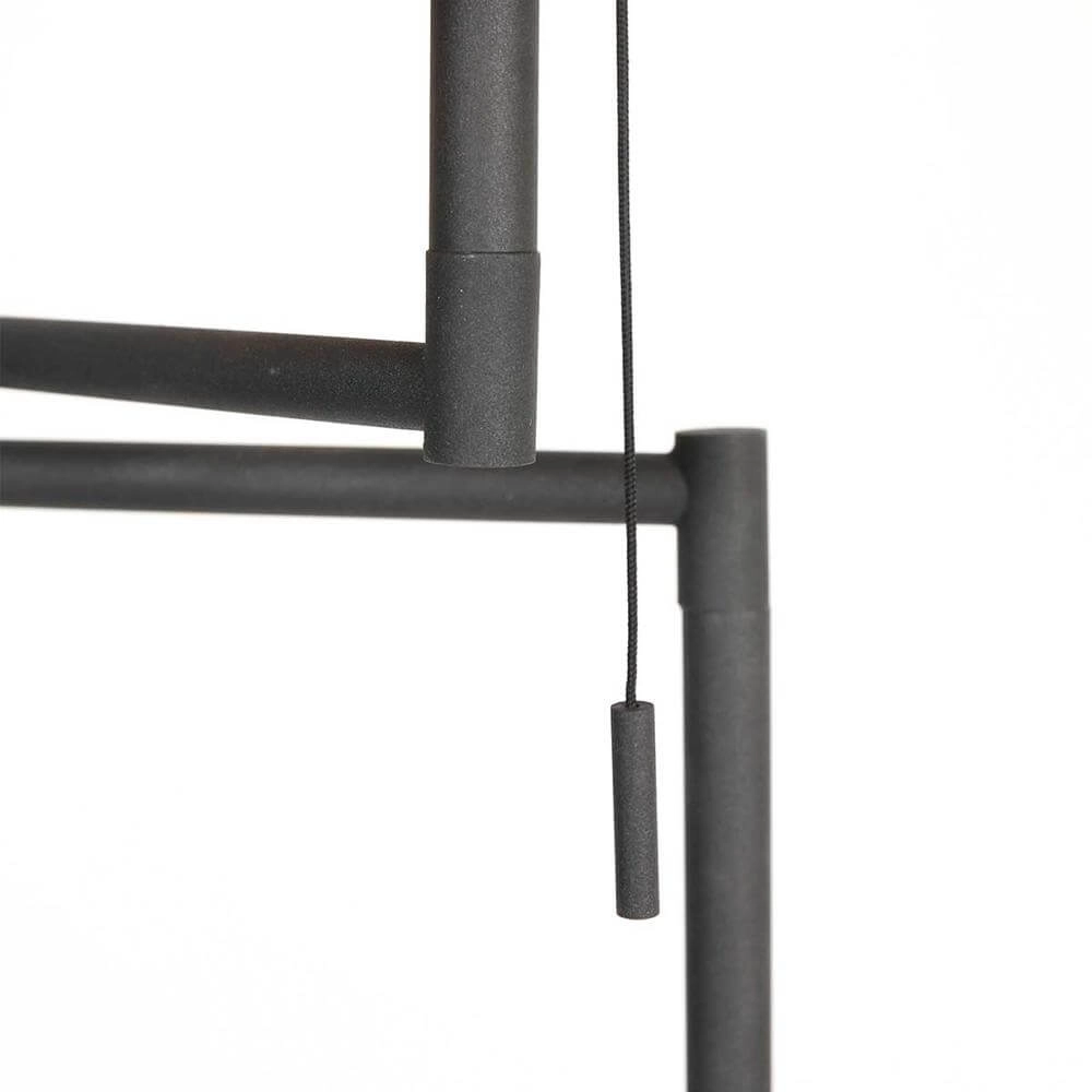 Floor lamp Bella black with straw shade Steinhauer 8712746174595
