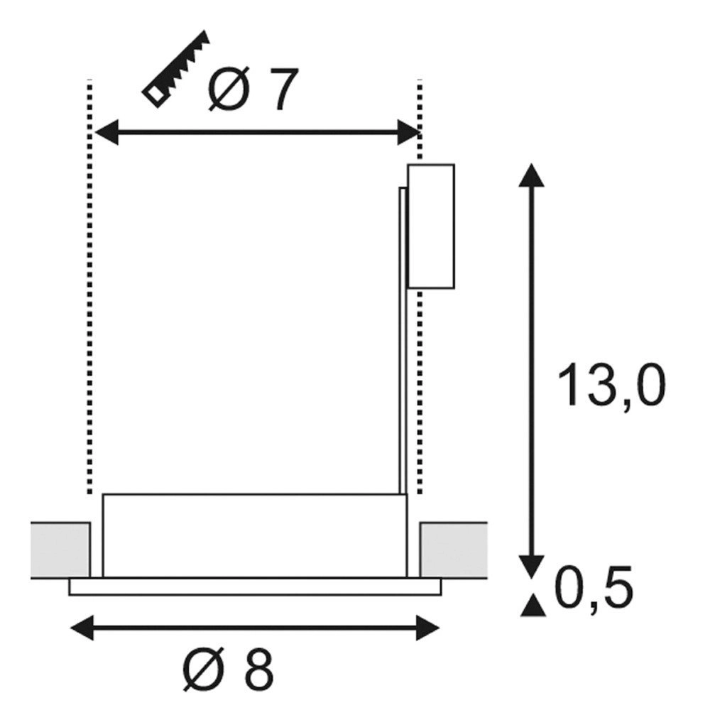 Downlight Dolix Out GU10 Square for outside SLV 4024163194860
