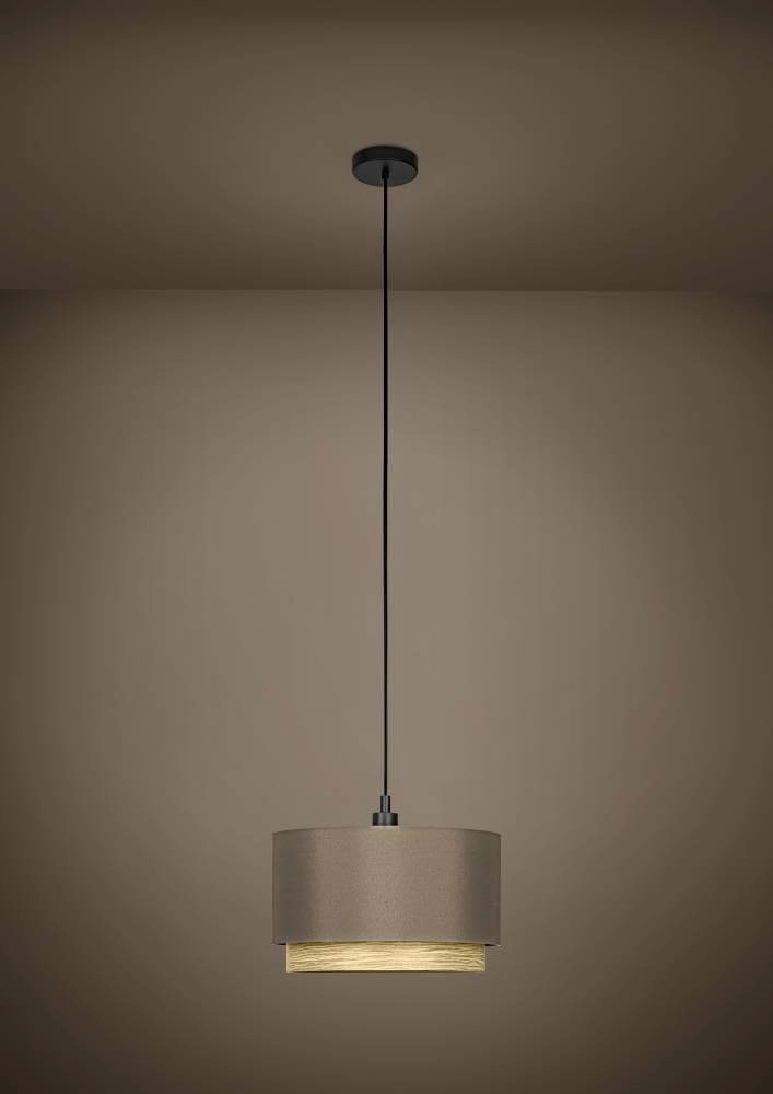 Hanging lamp Marchena cappucino with wood - Ø 48cm Stars of Light 9008606240067
