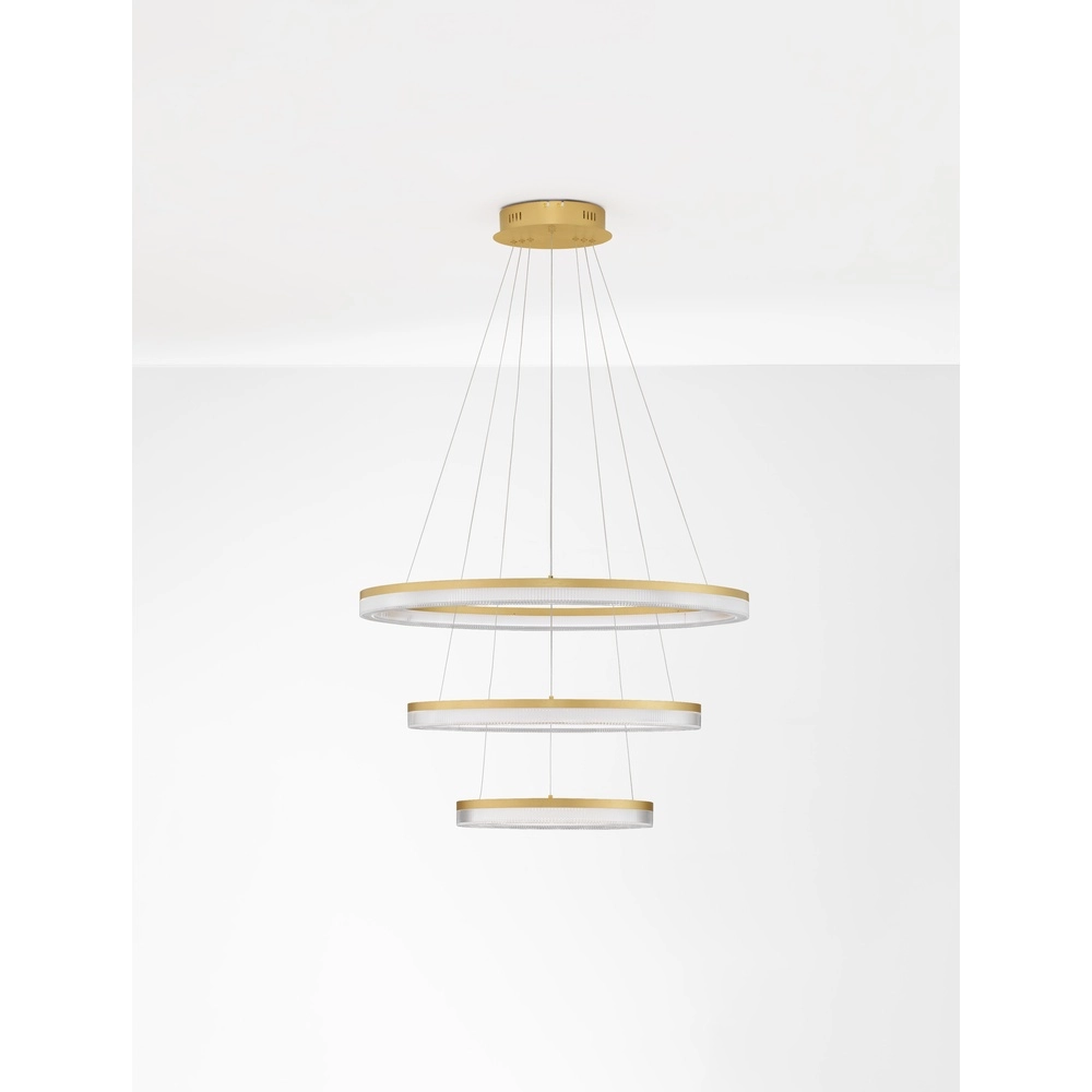 Golden pendant lamp Luana 3-light Lyora 5212017479679