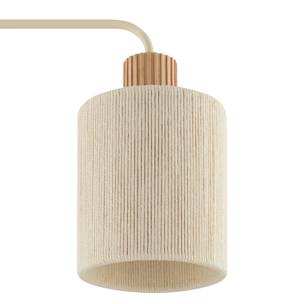 Table lamp Arlo sand brown with wood