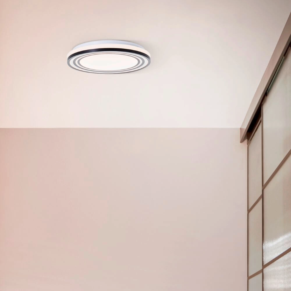 Black and white ceiling lamp Kobana Ø 34cm Brilliant 4004353426537
