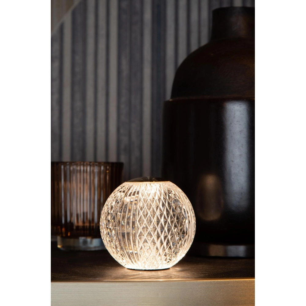 Golden table lamp Cintra rechargeable Ø 11cm - 3000K Lucide 5411212134363
