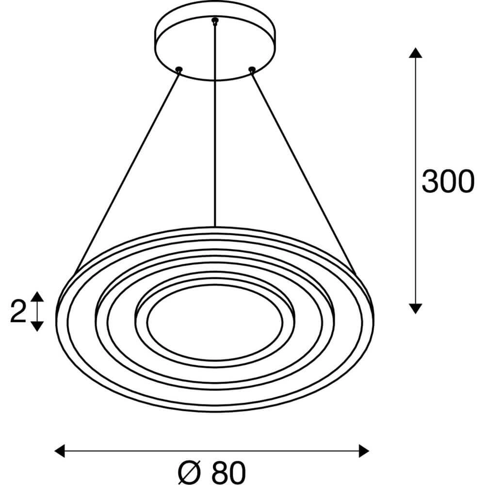 Design pendant lamp One Flat white SLV 4024163288392