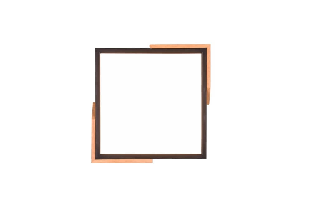 Black LED ceiling light Meta with wood Trio 4017807541380