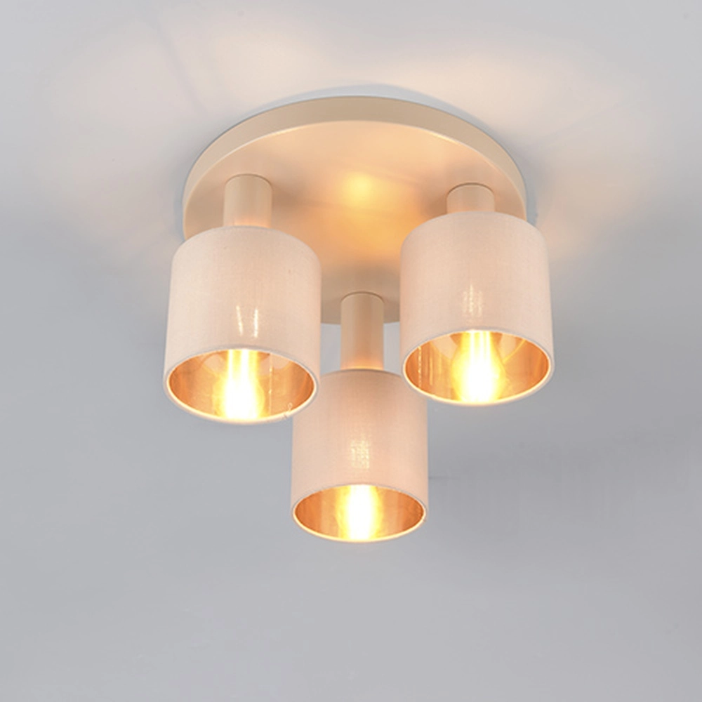 3-light ceiling lamp Tommy sand brown