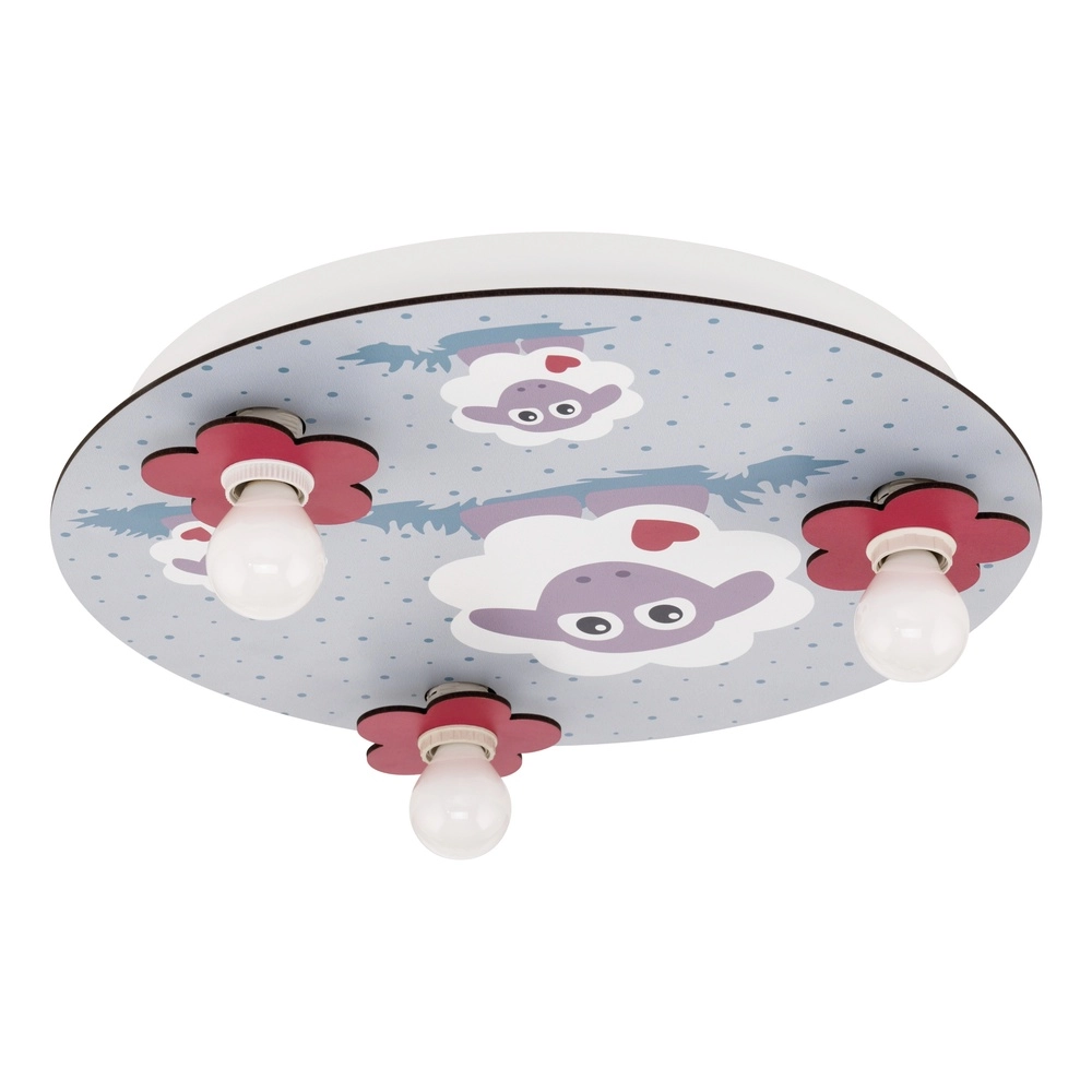 Children's room ceiling lamp Lalelu white with sheep