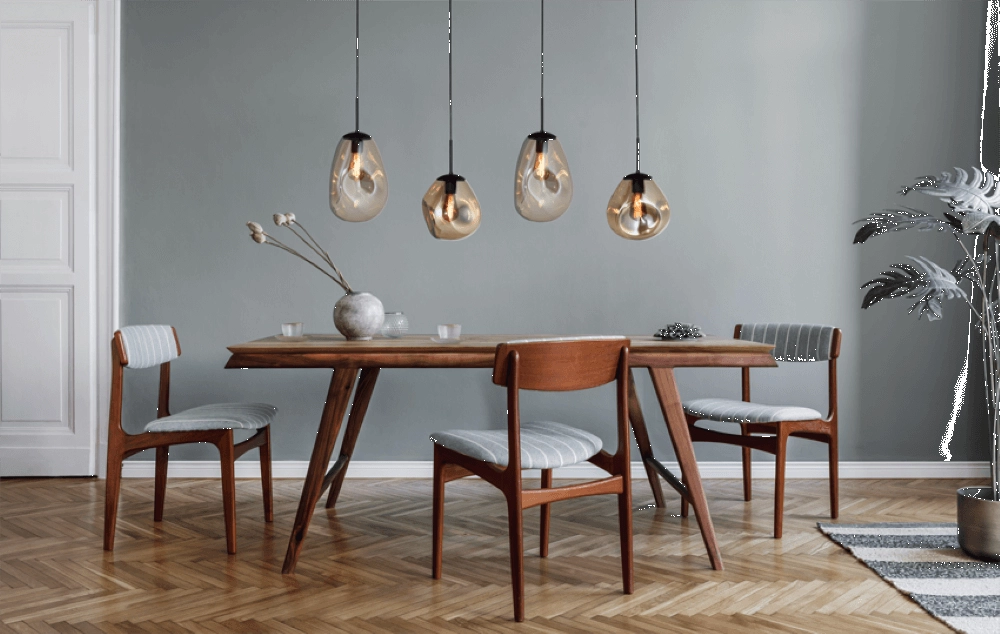 Hanging lamp Lava 4x gold glass Masterlight 8718121286143