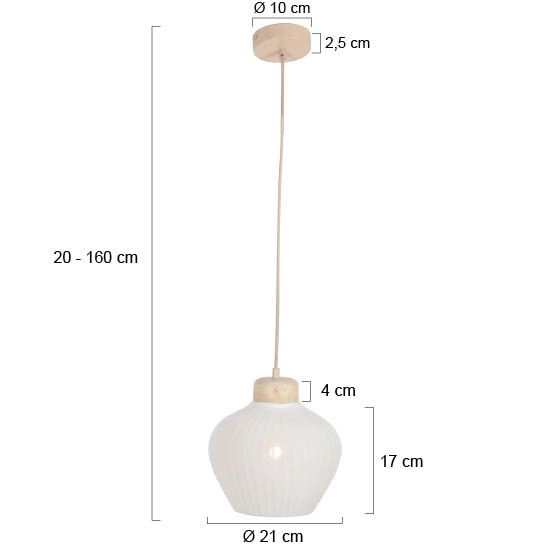 Pendant lamp Travino sand brown Ø21cm Steinhauer 8712746184365