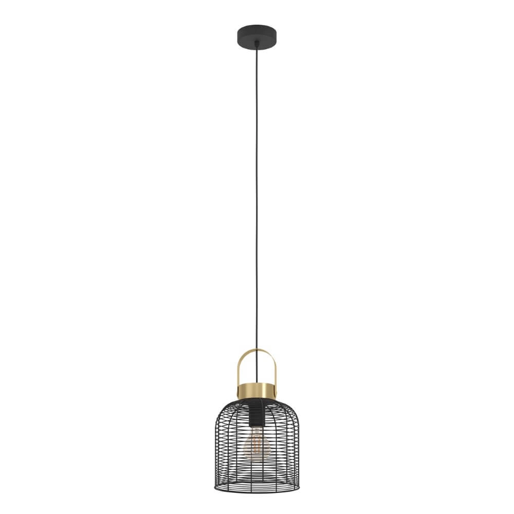 Wire lamp Roundham Ø 22cm - black with gold