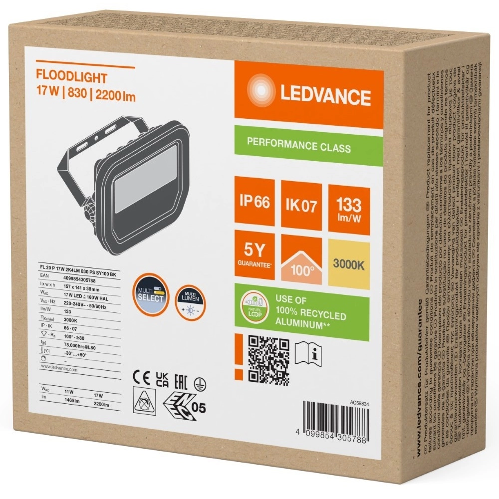 Spotlight Vance 17W - 3000K black Lyora 4099854305788
