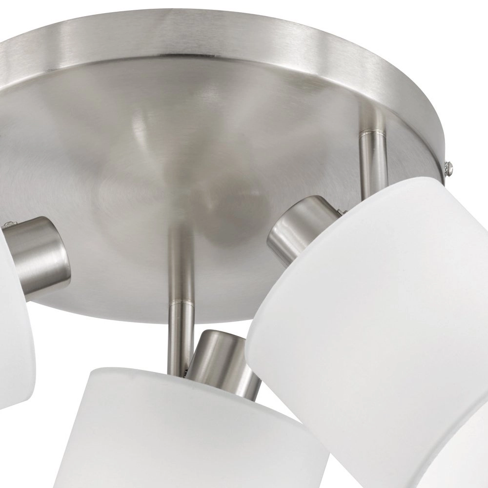 Ceiling spot Tommy 3-light stainless steel with white Trio 4017807388954