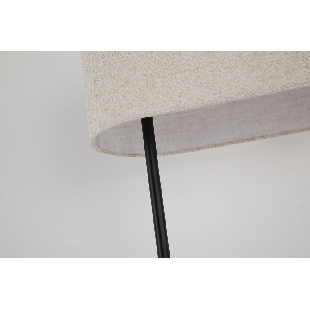 Floor lamp Hessian black with linen shade Searchlight 5053423297330