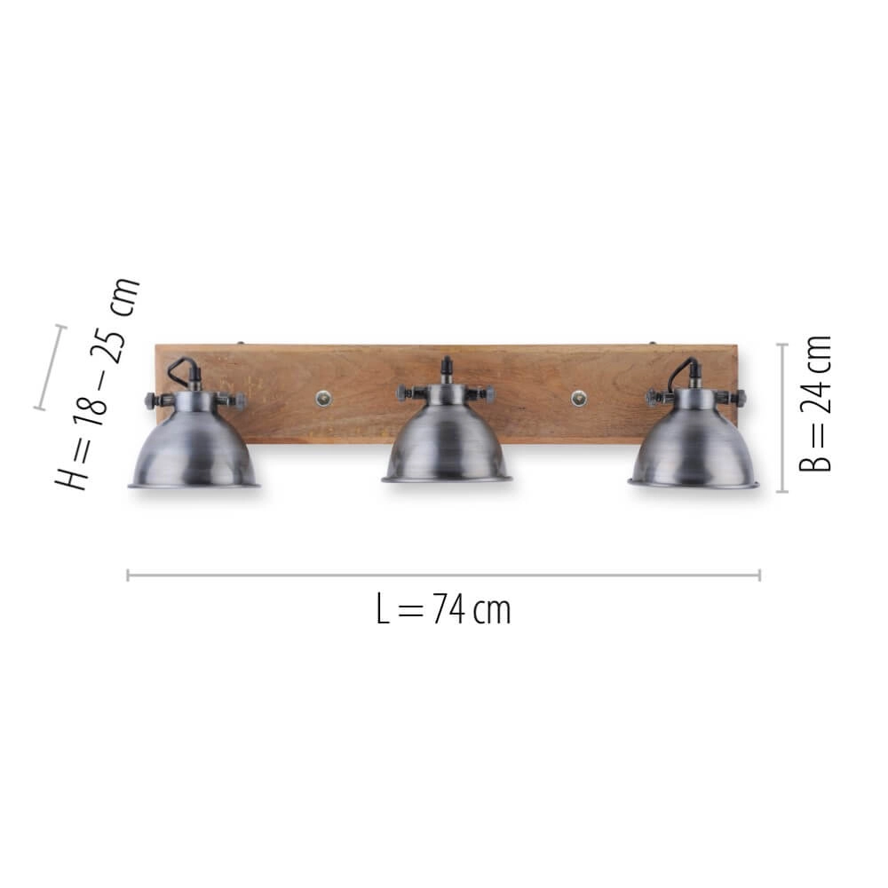 Ceiling lamp Samia 3-light Just Light 4043689957391