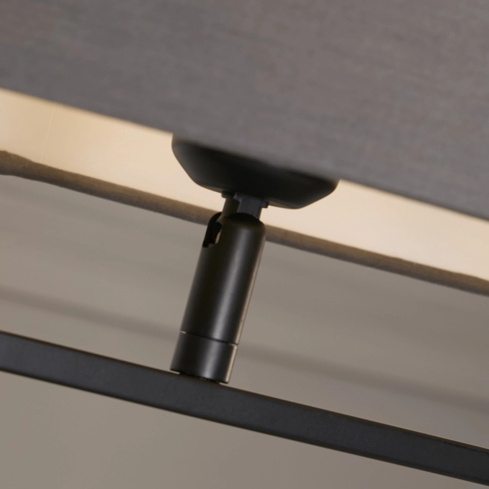 Table lamp Sleek black with gray hood Searchlight 5053423305417